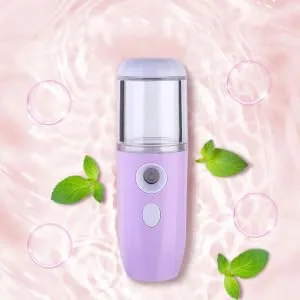Gogogmee 1pc Hydrating Instrument Mini Steamer Face Steamer Mini Nanometer Moisture Spray Portable Abs Purple - product information 5