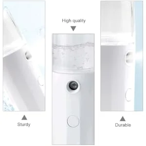 Beatifufu 1pc Hydrating Instrument Face Mini Mister Electric Cool Facial Mister Sprayer White Abs - product information 1