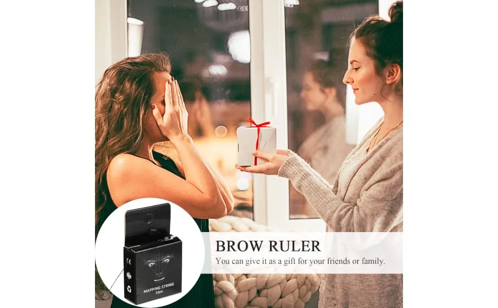 Outanaya Brow Mapping Thread Ink Pattern Embroidery Thread Ruler Brow Stencil Mapping Eyebrow Tool Eyebrow Thread Draw a Line - product information 4