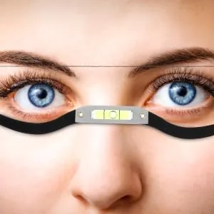 1 Set Arch Embroidery Eyebrow Ruler Brow Template Eyebrow Shaping Kit Level Ruler Alloy - product information 5