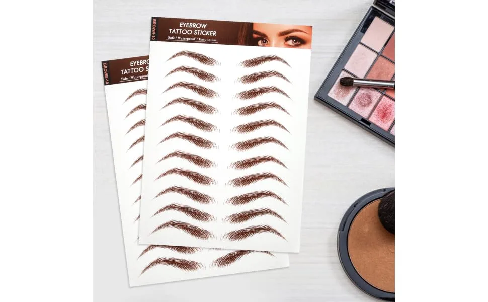 SKISUNO 5 Sheets eyebrow waterproof grooming shaping eyebrow authentic eyebrow sticker - product information 2