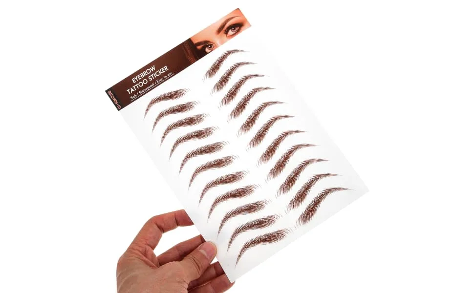 SKISUNO 5 Sheets eyebrow waterproof grooming shaping eyebrow authentic eyebrow sticker - product information 4