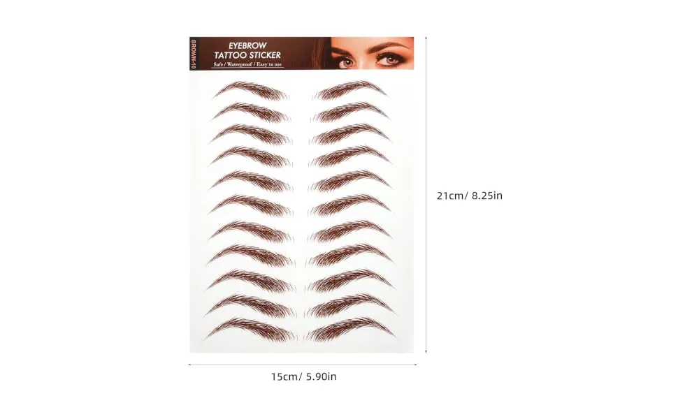 SKISUNO 5 Sheets eyebrow waterproof grooming shaping eyebrow authentic eyebrow sticker - product information 5