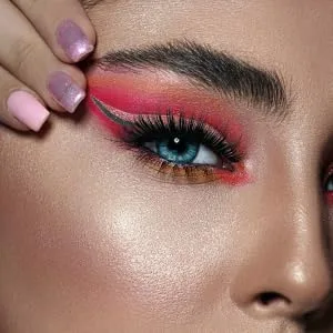 BIUDECO 12 Pairs Plastic 3d Stickers Eyeliner Strip Sticker Colorful Eyeliner Pink Puffy Stickers - product information 2