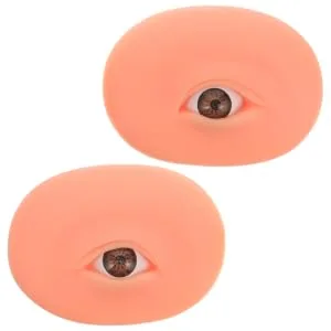 Gogogmee Lash Practice Mold 1 pair Models Eye Eyebrow Practice Model Silicone Skin Makeup Eyeshadow Training Boards 7.70X5.70X1.50CM As Shown - product information 4