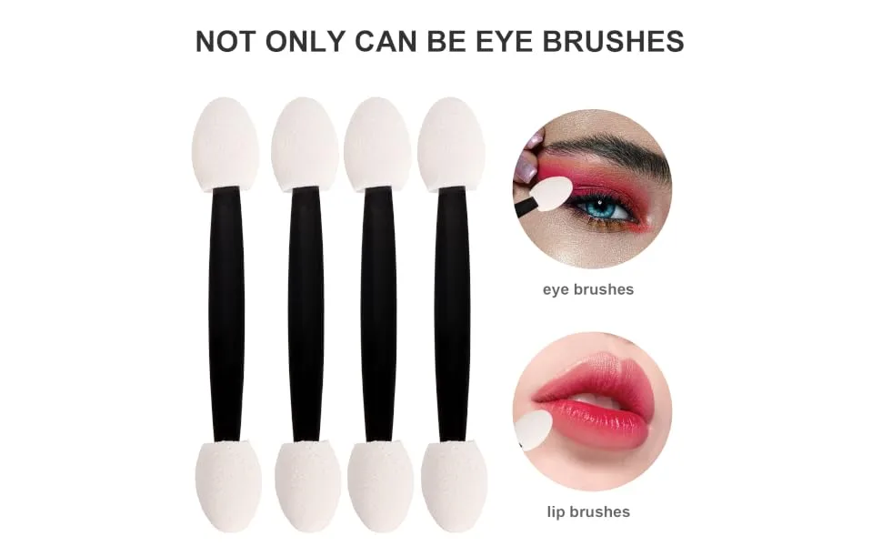 HAPINARY 4 Double Ended Eye Shadow Stick Beauty Sponges Accessories for Cosmetic Brush Makeup Supply - product information 3