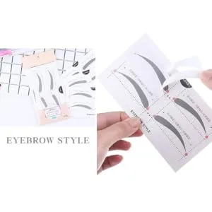 Outanaya 2 Eyebrow Card Eyebrow Template Easy Eyebrow Stencil Makeup Kit Simple Card A607 - product information 3