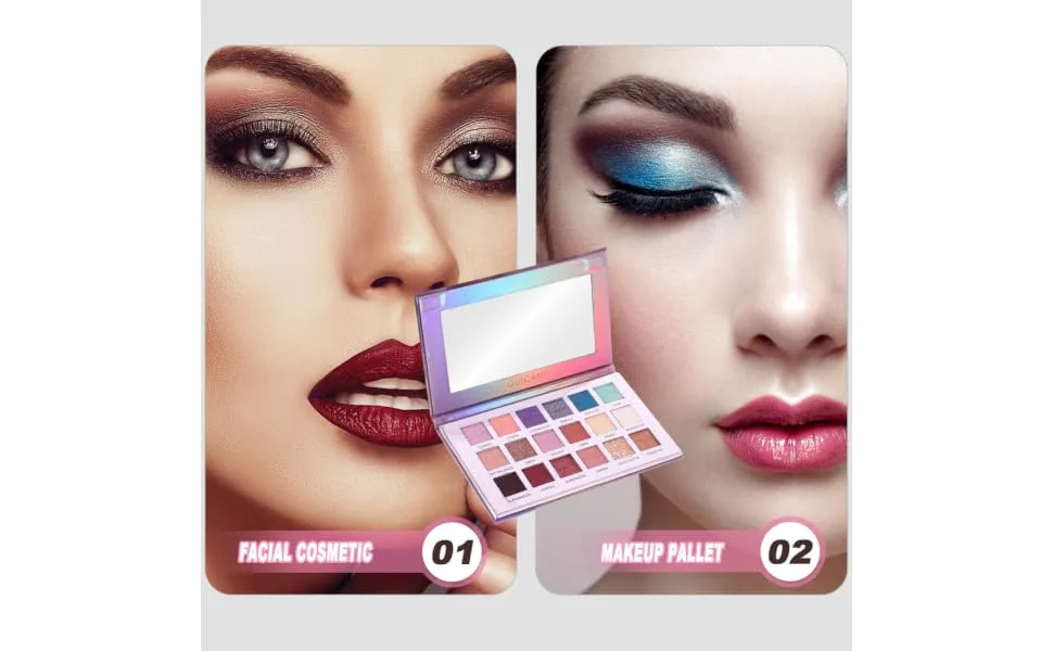 WOONEKY 1pc 15 Portable Eyeshadow Compact Eyeshadow Palette Cosmetic Eye Shadows Cosmetic Pallet - product information 5