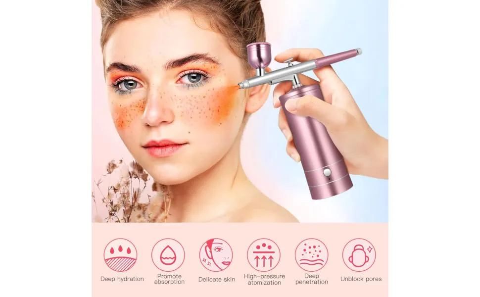 HAPINARY 1 Set ( usb) Airbrush for Nails Handheld Cordless Airbrush Air Brush Aluminum Alloy - product information 5