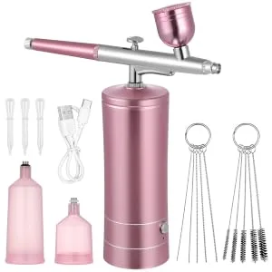 HAPINARY 1 Set ( usb) Airbrush for Nails Handheld Cordless Airbrush Air Brush Aluminum Alloy - product information 6