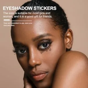 HAPINARY 8 Pairs Halloween Eyeliner Stickers Tool Stickers Face Stickers Eye Makeup Sticker Pvc Black - product information 1