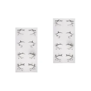 FOYTOKI 8 Pairs Halloween Eyeliner Stickers Hollow-out Eyeshadow Stickers Eye Line Strip Black Pvc - product information 2