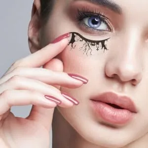 FOYTOKI 8 Pairs Halloween Eyeliner Stickers Hollow-out Eyeshadow Stickers Eye Line Strip Black Pvc - product information 4