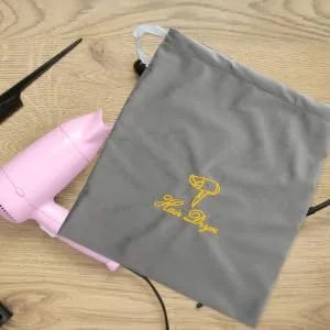 Gogogmee Hair Dryer Attachments Storage Flat Ironing Travel Bag Hair Dryer Bag Drawstring - product information 2