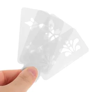 IWOWHERO 1 Set Hanfu Forehead Patch Facial Painting Stencils Mini Makeup Puff Birth Stencil White Pvc - product information 4
