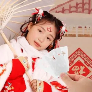 IWOWHERO 1 Set Hanfu Forehead Patch Facial Painting Stencils Mini Makeup Puff Birth Stencil White Pvc - product information 5