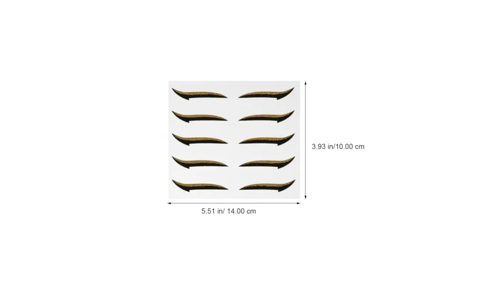 FOYTOKI 20 Pairs Eyeshadow Stickers Face Makeup Stickers Face Glitter Stickers Eyeliner Stencil Sticker Glue - product information 3