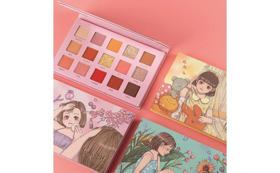 FOYTOKI 1pc 15 Makeup Accessories Cosmetic Pallet Compact Female Green - product information 1