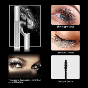 Glitter Lashes Mascara Quick Drying Waterproof Long Lasting Shiny Mascara 3.5g - 1410210037711-2
