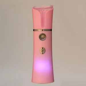 NOLITOY 1pc Spray Charging Face Pink Evaporator Hydrator Nano Handheld Humidifier Cold Usb 14.1x2.6cm - product information 3