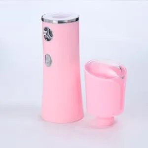 NOLITOY 1pc Spray Charging Face Pink Evaporator Hydrator Nano Handheld Humidifier Cold Usb 14.1x2.6cm - product information 6
