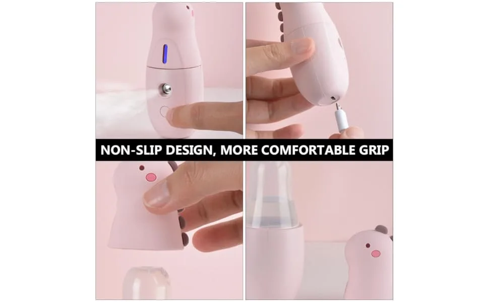WOONEKY 1pc Hydrating Instrument Face Sprayer Mini Humidifier Face Steamer House Humidifier Abs Pink - product information 2