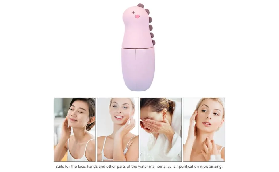 WOONEKY 1pc Hydrating Instrument Face Sprayer Mini Humidifier Face Steamer House Humidifier Abs Pink - product information 6