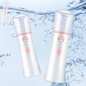 NOLITOY 1pc Usb Handheld Humidifier Hydrator Cold Spray Evaporator Face White Nano Charging 14.1x4cm - product information 1