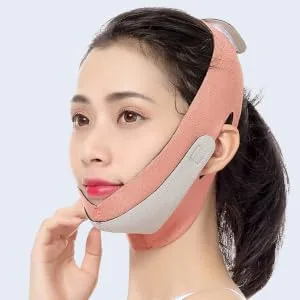 BIUDECO Thin Face Belt Face Strap Bandage Chin Reducer Patch Face Lifting Tool Double Chin Strap Spandex - product information 1