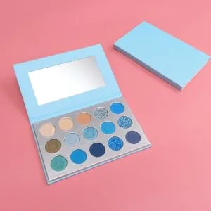 WOONEKY 15 Eyeshadow Palette Eye Shadow Eyeshadow Compact Colorful Eyeshadow Makeup Palette Blue - product information 4