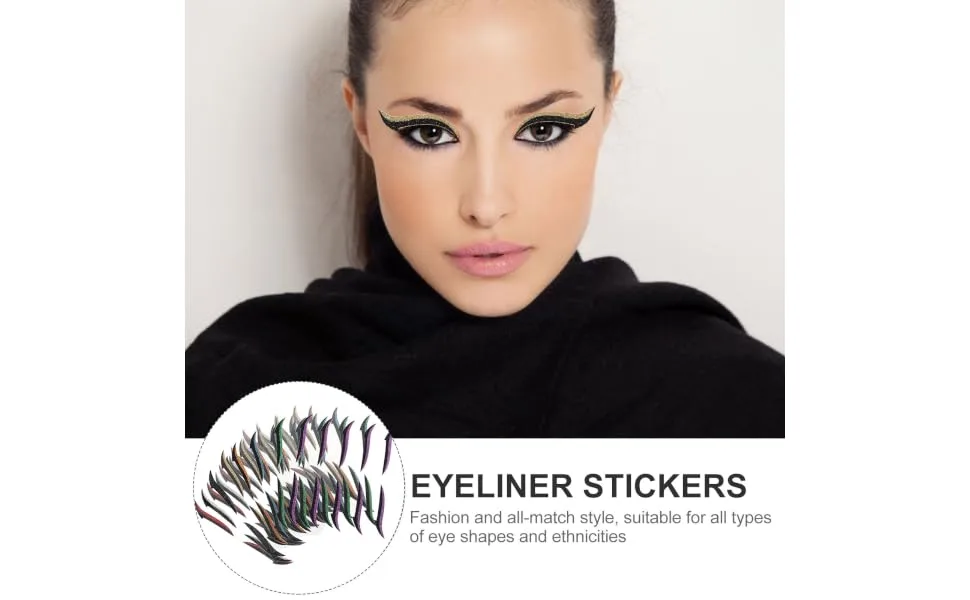 Outanaya 40 pairs Reusable Stickers Tools Makeup Eyelid Eyeliner Plastic Skin Eye Double Tapes Shadow - product information 3