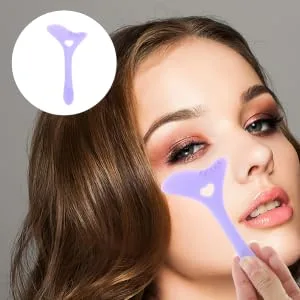 Gogogmee Eyeliner Stamp Eyeshadow Applicators Postage Stamps Reusable Eyelash Stencils Multifunction Lip Line 12.00X6.00X0.50CM Purple - product information 3