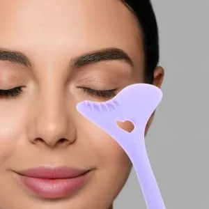 Gogogmee Eyeliner Stamp Eyeshadow Applicators Postage Stamps Reusable Eyelash Stencils Multifunction Lip Line 12.00X6.00X0.50CM Purple - product information 6