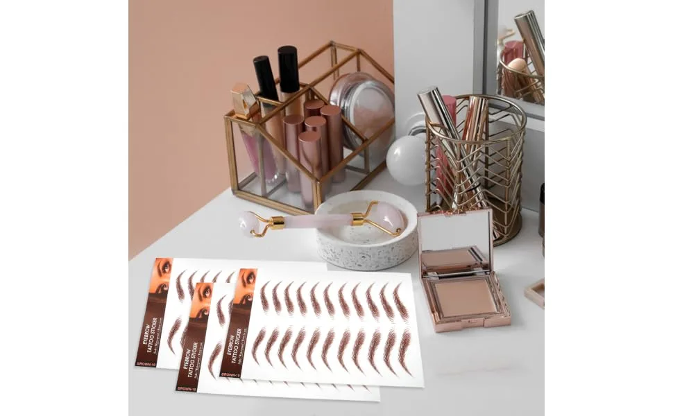 Outanaya 5 Sheets Eyebrow Stickers Eyebrows Makeup Sticker Authentic Eyebrow Makeup Eyebrow Fake Eyebrows - product information 5