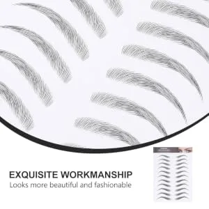 FOYTOKI 3 Sheets false eyebrows for men Transfer stickers stickers eyebrow peel off black 21x15cm Black 2 - product information 2