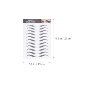 FOYTOKI 3 Sheets false eyebrows for men Transfer stickers stickers eyebrow peel off black 21x15cm Black 2 - product information 6