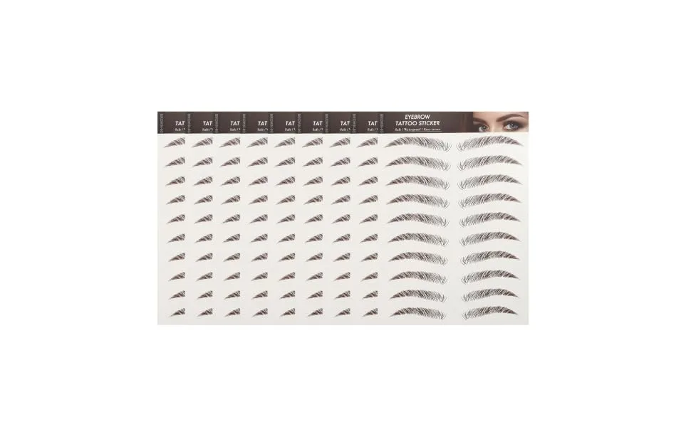 Outanaya 9 Sheets Waterproof Eyebrow Stickers Makeup Brow Sticker Makeup Tools 6d Make up Transfer Stickers - product information 6
