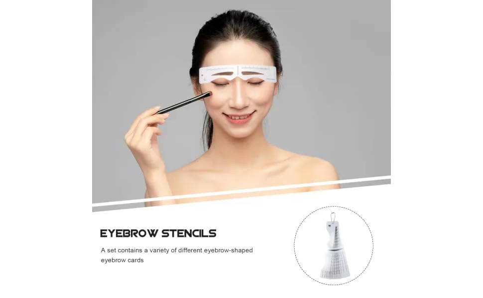 FOYTOKI 2 Sets Brow Molds White Eyebrow Tools Eye Brow Shaping Templates - product information 7