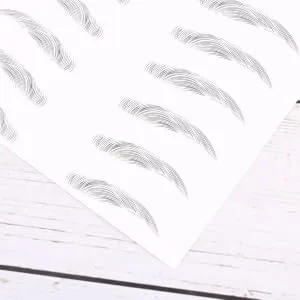 Gogogmee 2 Pairs 4d Imitation Eyebrow Makeup Brow Sticker Simulation Eyebrow Disposable 3d Makeup Tools - product information 3