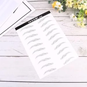 Gogogmee 2 Pairs 4d Imitation Eyebrow Makeup Brow Sticker Simulation Eyebrow Disposable 3d Makeup Tools - product information 4