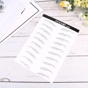 Gogogmee 2 Pairs 4d Imitation Eyebrow Makeup Brow Sticker Simulation Eyebrow Disposable 3d Makeup Tools - product information 7