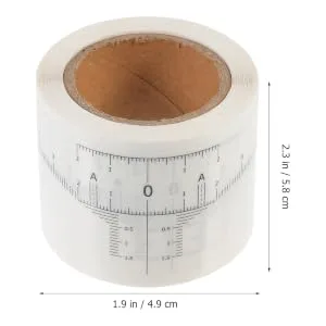 WOONEKY 2 Rolls Adhesive Brow Ruler Stickers Eyebrow Measuring Sticker Makeup Supplies White - product information 2