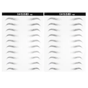 Gogogmee Artificial Eyebrow Patch 2 Sheets Black Stickers Brow Tatoo Eyebrow Makeup Tools s 3 Proof Patch - product information 2