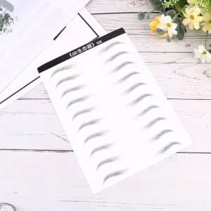 Gogogmee Artificial Eyebrow Patch 2 Sheets Black Stickers Brow Tatoo Eyebrow Makeup Tools s 3 Proof Patch - product information 3