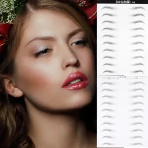 Gogogmee Artificial Eyebrow Patch 2 Sheets Black Stickers Brow Tatoo Eyebrow Makeup Tools s 3 Proof Patch - product information 6