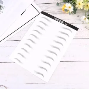 Gogogmee Artificial Eyebrow Patch 2 Sheets Black Stickers Brow Tatoo Eyebrow Makeup Tools s 3 Proof Patch - product information 7