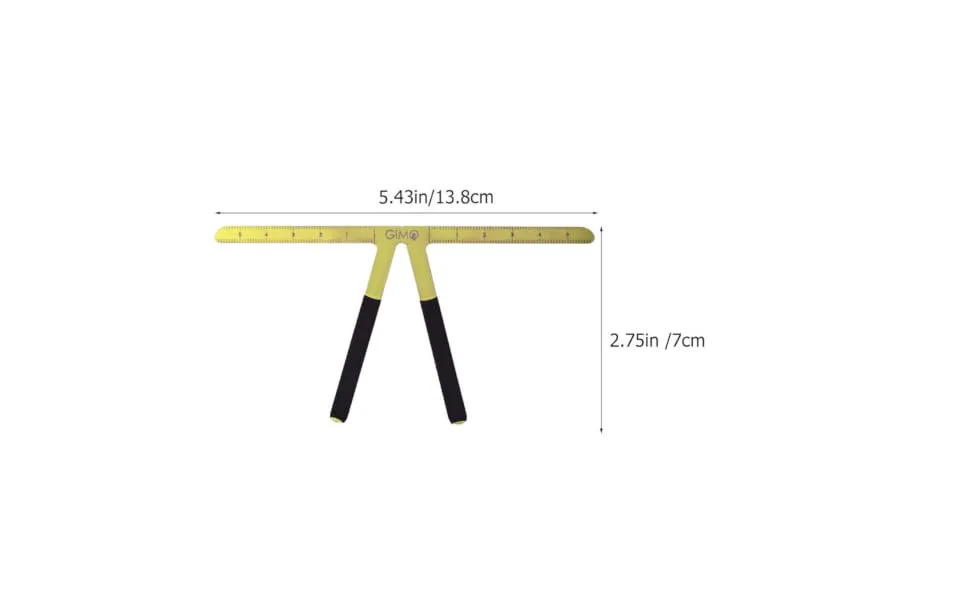 FOYTOKI Household Eyebrow Measure Tool Stainless Steel Triangle Ruler Nose Triangle Ruler 13.8x7cm Golden - product information 5