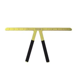 FOYTOKI Household Eyebrow Measure Tool Stainless Steel Triangle Ruler Nose Triangle Ruler 13.8x7cm Golden - product information 7