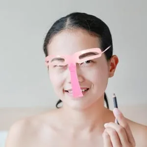 BIUDECO 3 Sets Eyebrow Aid Eye Brow Stencil Handheld Eyebrow Stencil Four Generations Card Household - product information 2