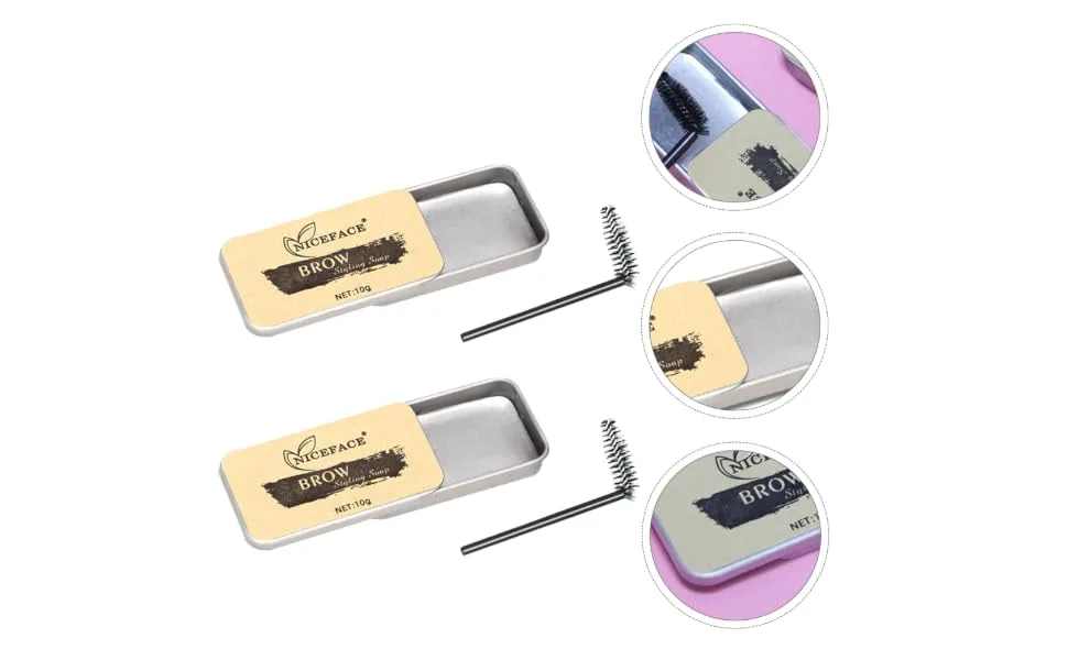 BIUDECO 2 Sets Eyebrow Soap Cosmetic Supplies Non-decolorizing Brow Soap Eyebrow Cream Gel Texture - product information 3